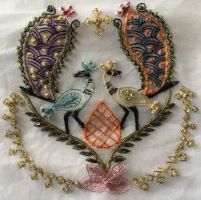 paon motif zardosi